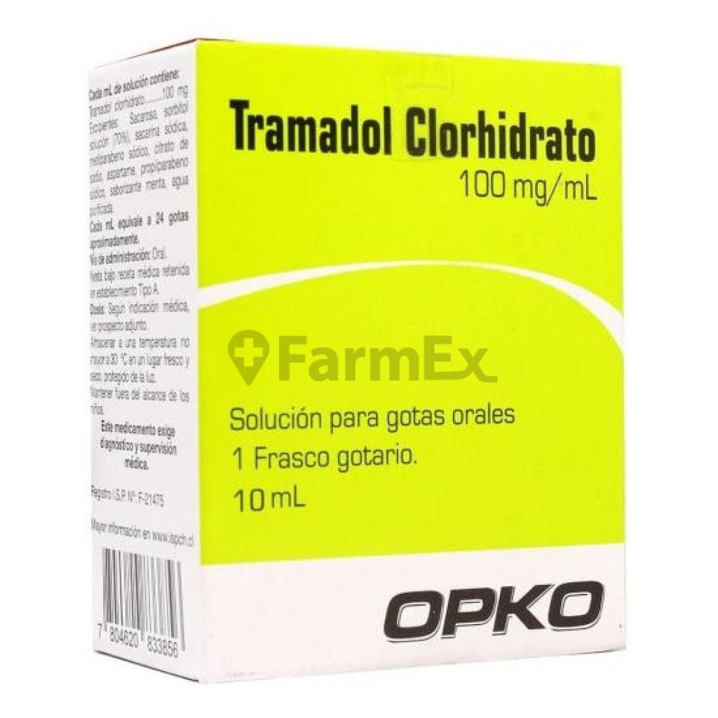 Tramadol Clorhidrato 100 mg / ml x 10 ml Opko
